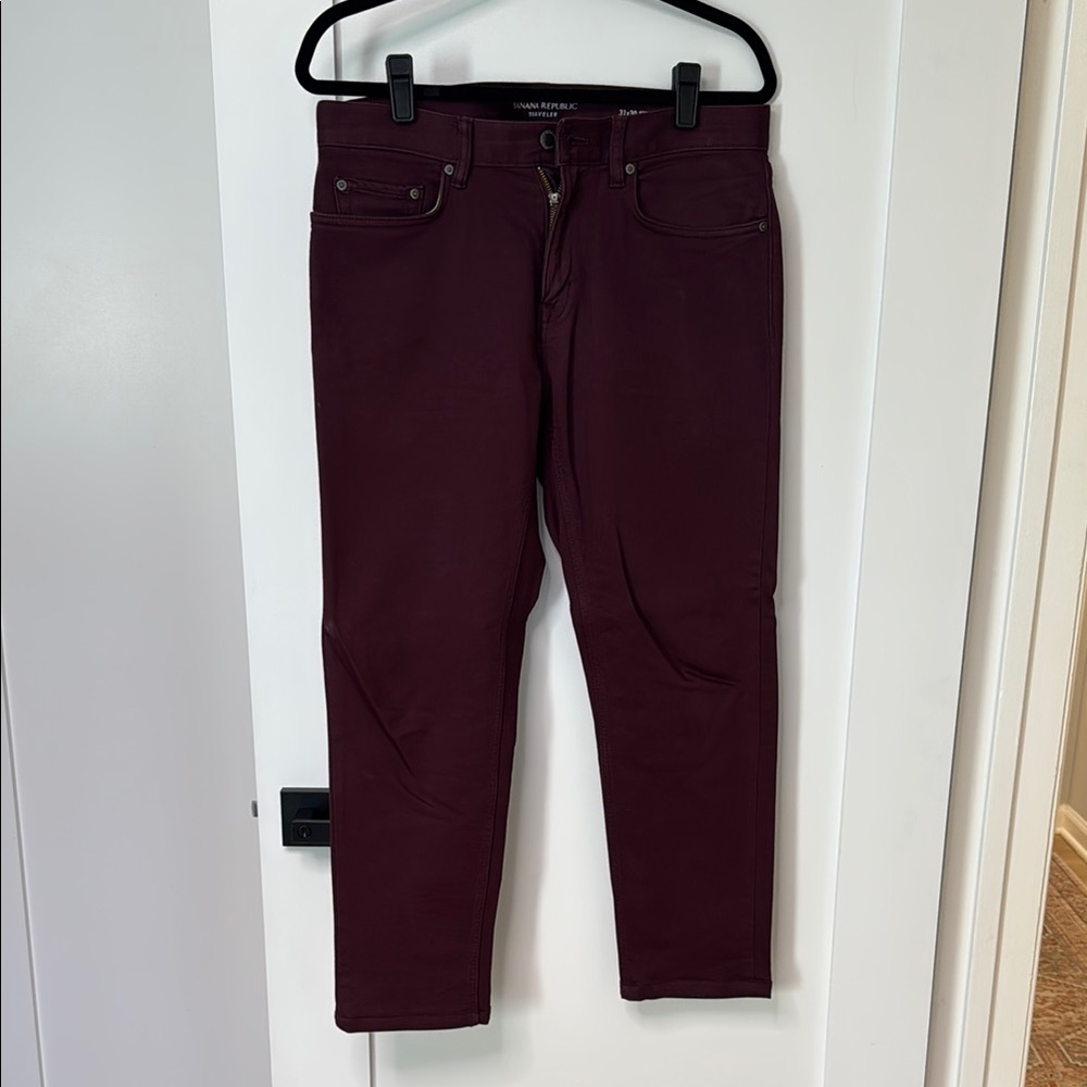 Banana Republic Traveler Pants Burgundy (Plum)